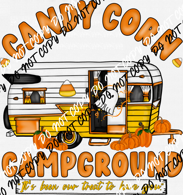 Candy Corn Campground DTF Transfer - We Print U Press DTF Transfers