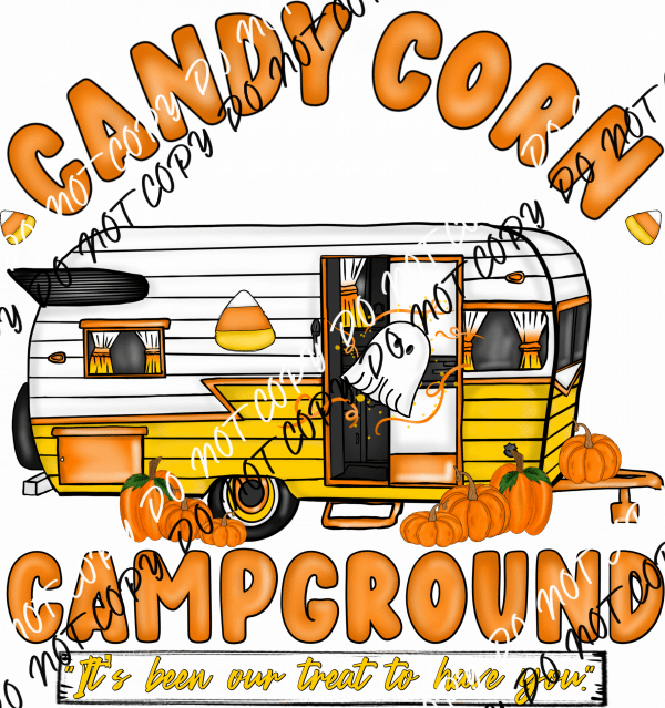 Candy Corn Campground DTF Transfer - We Print U Press DTF Transfers