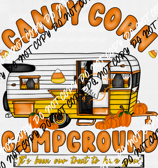 Candy Corn Campground DTF Transfer - We Print U Press DTF Transfers