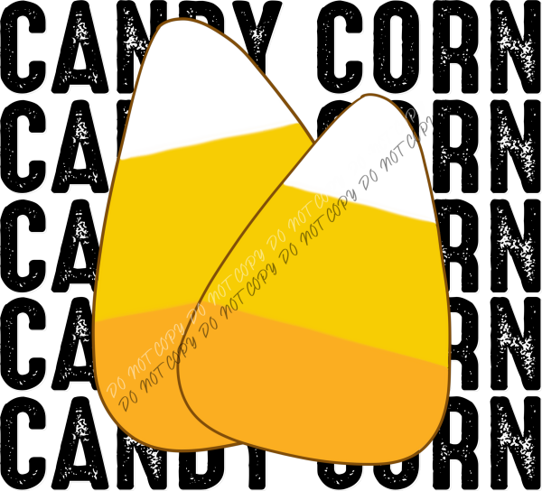 Candy Corn stacked distressed DTF Transfer RTP DTF Transfers