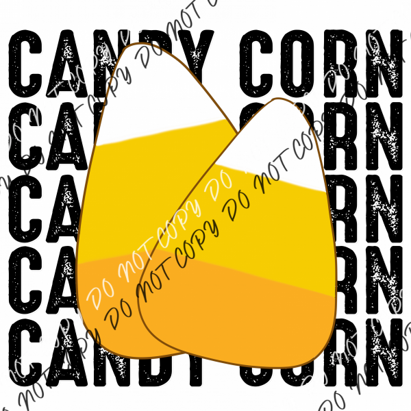 Candy Corn Stacked Distressed Dtf Transfer Transfers