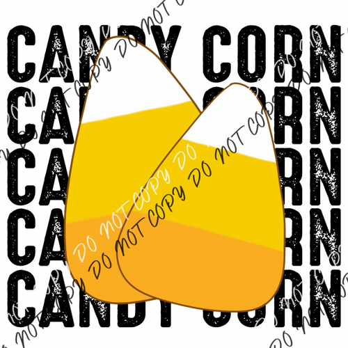 Candy Corn Stacked Distressed Dtf Transfer Transfers