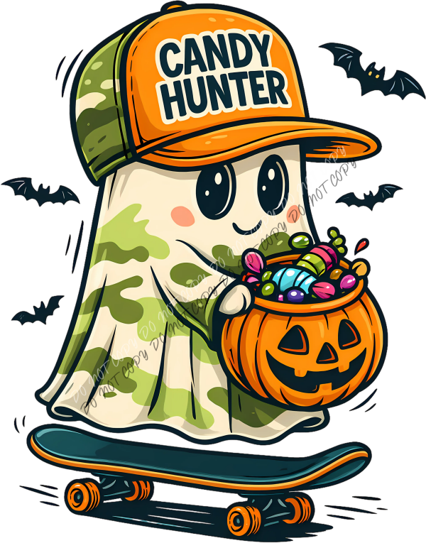 Candy Hunter Camo Ghost DTF Transfer RTP DTF Transfers