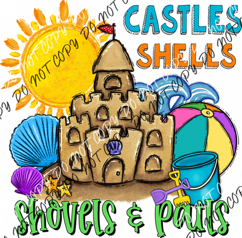 Castles Shells Shovels & Pails Dtf Transfer Rtp Transfers