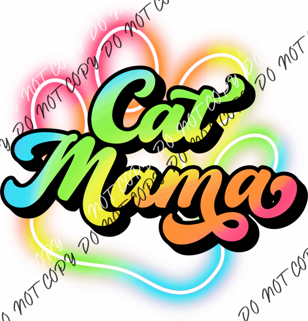 Cat Mama Dtf Transfer