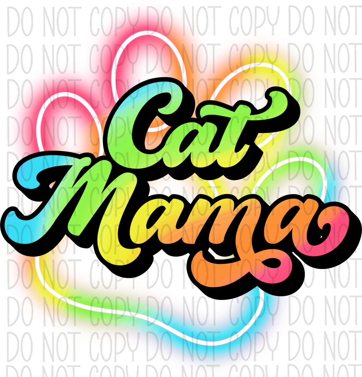 Cat Mama Dtf Transfer