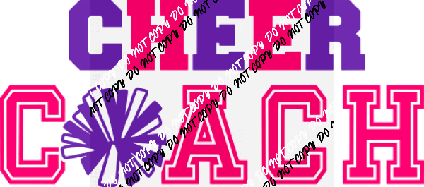 Cheer Coach DTF Transfer - We Print U Press DTF Transfers