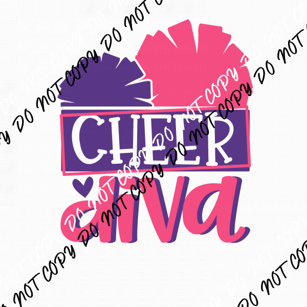 Cheer Diva DTF Transfer - We Print U Press DTF Transfers