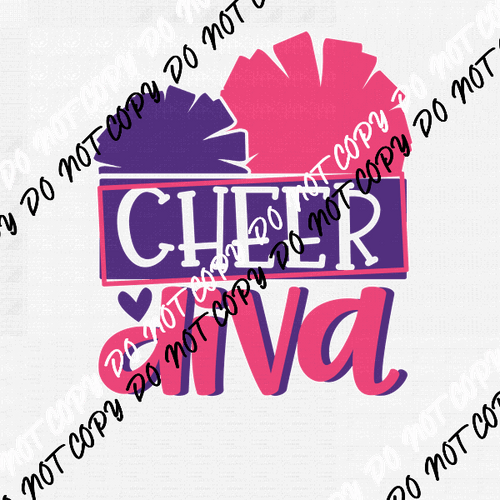 Cheer Diva DTF Transfer - We Print U Press DTF Transfers