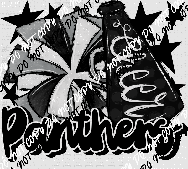 Cheer Mascot Panthers DTF Transfer (See Color Options) - We Print U Press DTF Transfers