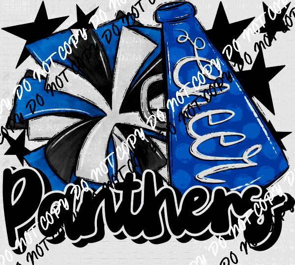 Cheer Mascot Panthers DTF Transfer (See Color Options) - We Print U Press DTF Transfers