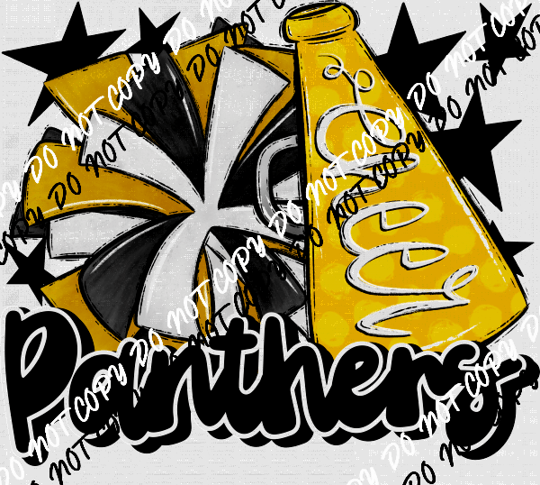 Cheer Mascot Panthers DTF Transfer (See Color Options) - We Print U Press DTF Transfers