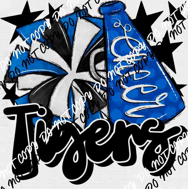 Cheer Mascot Tigers DTF Transfer (See Color Options) - We Print U Press DTF Transfers