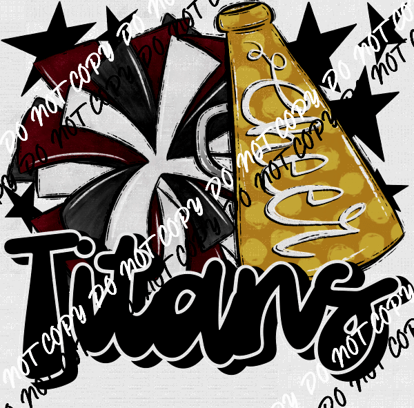 Cheer Mascot Titans DTF Transfer (See Color Options) - We Print U Press DTF Transfers