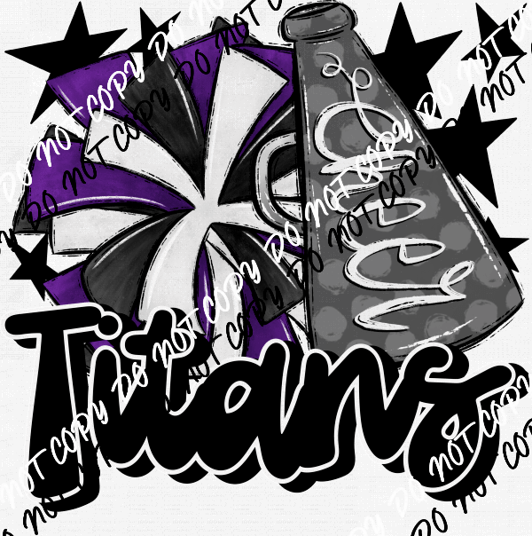 Cheer Mascot Titans DTF Transfer (See Color Options) - We Print U Press DTF Transfers