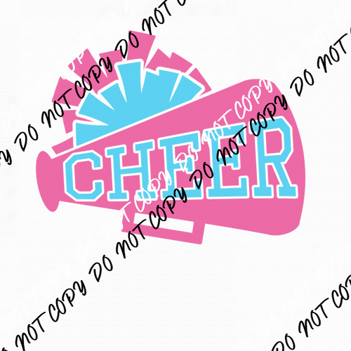 Cheer Megaphone DTF Transfer - We Print U Press DTF Transfers