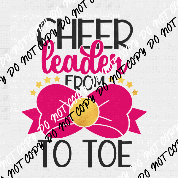 Cheerleader From Bow to Toe DTF Transfer - We Print U Press DTF Transfers