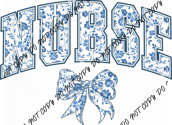 Chinoiserie Coquette Nurse DTF Transfer - We Print U Press DTF Transfers