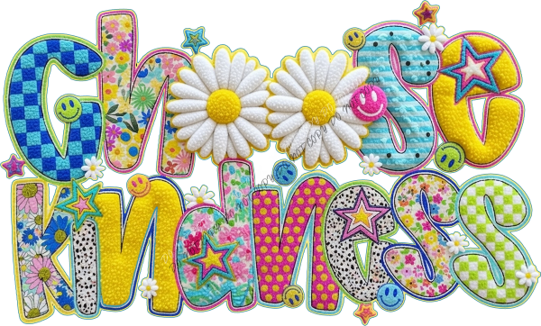 Choose Kindness Retro Patch DTF Transfer RTP DTF Transfers