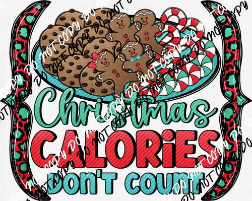 Christmas Calories Don't Count DTF Transfer - We Print U Press DTF Transfers
