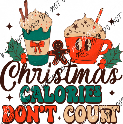 Christmas Calories Dtf Transfer Rtp Transfers