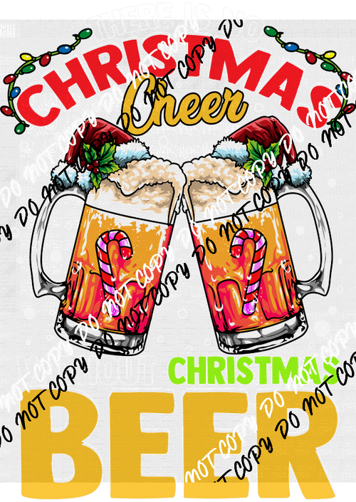 Christmas Cheer Christmas beer DTF Transfer - We Print U Press DTF Transfers