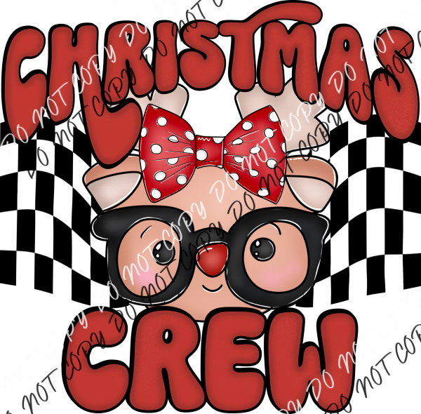 Christmas Crew Reindeer Dtf Transfer Rtp Transfers