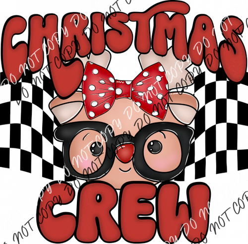 Christmas Crew Reindeer Dtf Transfer Rtp Transfers