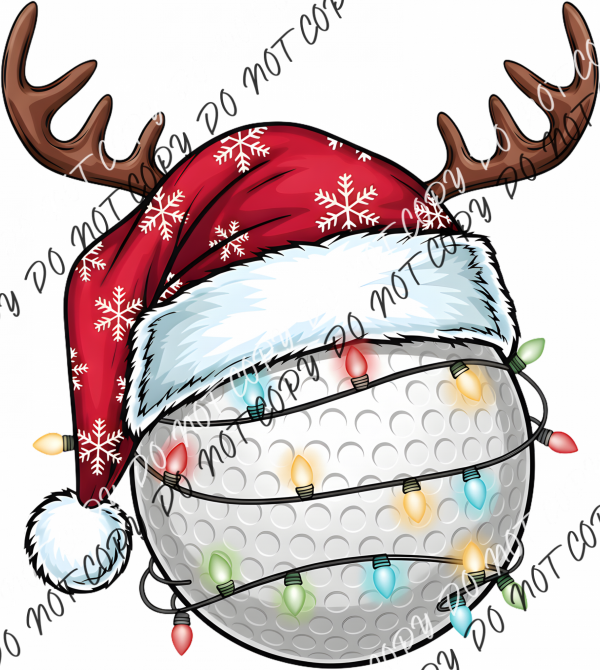 Christmas Golf Ball DTF Transfer RTP DTF Transfers