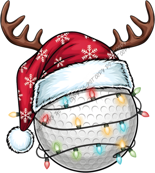 Christmas Golf Ball DTF Transfer RTP DTF Transfers