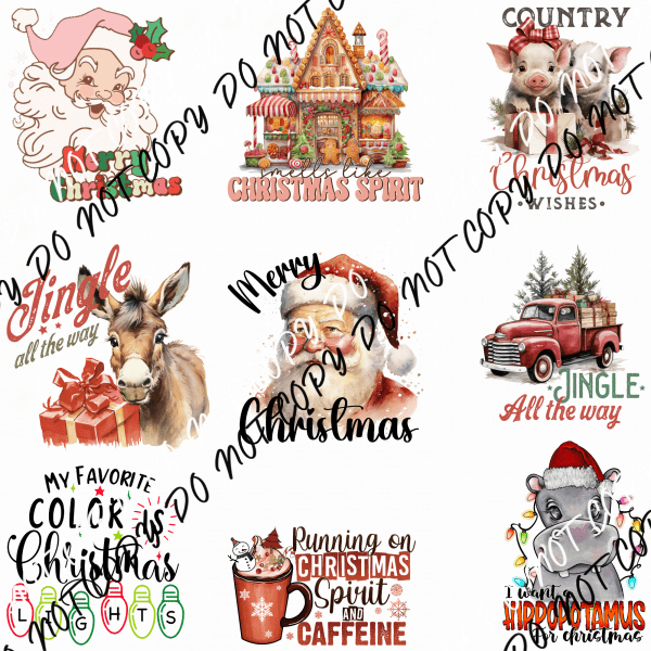 CHRISTMAS MINI UV TRANSFER BUNDLE - We Print U Press DTF Transfers