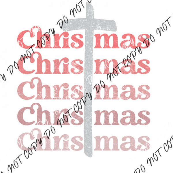 Christmas Mirror Cross Dtf Transfer