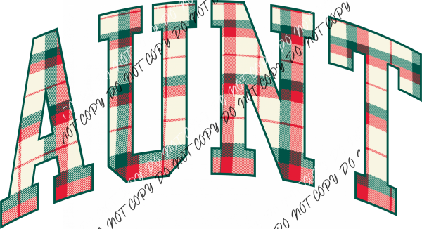 Christmas Plaid Aunt Dtf Transfer Rtp Transfers