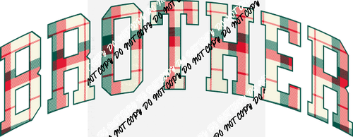 Christmas Plaid Brother DTF Transfer - We Print U Press DTF Transfers