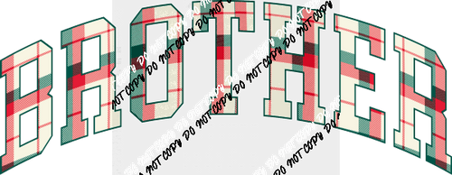 Christmas Plaid Brother DTF Transfer - We Print U Press DTF Transfers