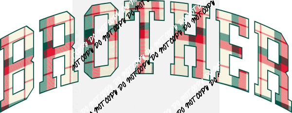 Christmas Plaid Brother DTF Transfer - We Print U Press DTF Transfers