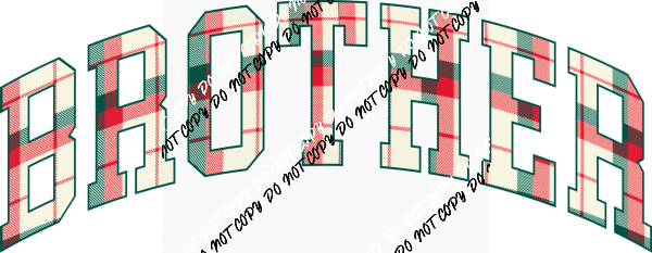 Christmas Plaid Brother DTF Transfer - We Print U Press DTF Transfers