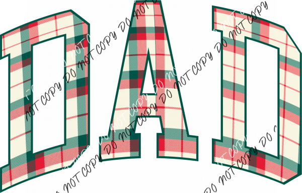 Christmas Plaid Dad Dtf Transfer Rtp Transfers