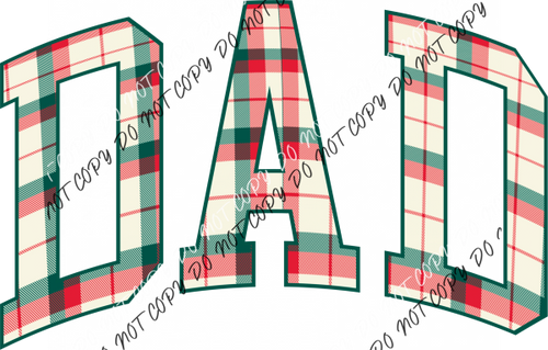 Christmas Plaid Dad Dtf Transfer Rtp Transfers