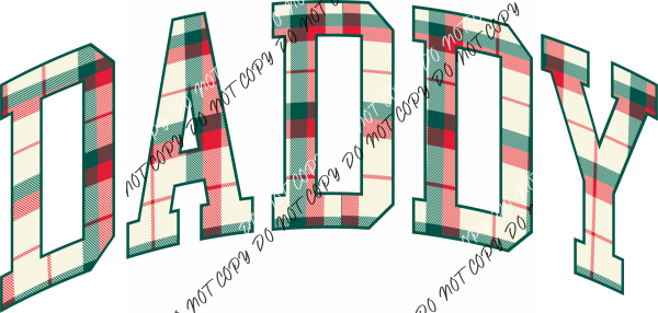 Christmas Plaid Daddy Dtf Transfer Rtp Transfers