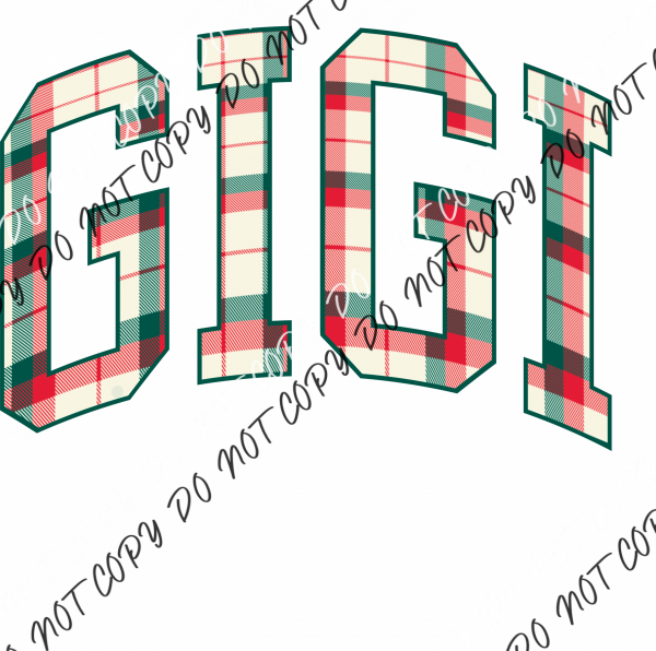 Christmas Plaid Gigi Dtf Transfer Rtp Transfers