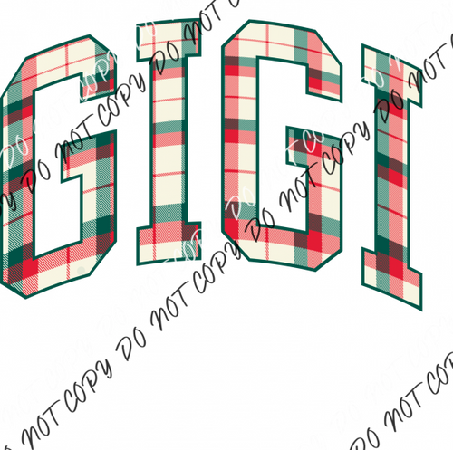 Christmas Plaid Gigi Dtf Transfer Rtp Transfers