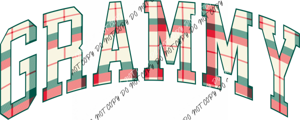 Christmas Plaid Grammy Dtf Transfer Rtp Transfers