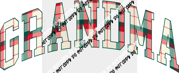 Christmas Plaid Grandma DTF Transfer - We Print U Press DTF Transfers