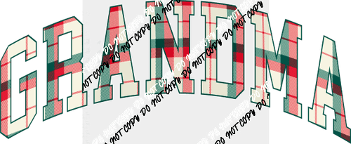 Christmas Plaid Grandma DTF Transfer - We Print U Press DTF Transfers