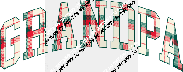 Christmas Plaid Grandpa DTF Transfer - We Print U Press DTF Transfers