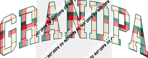 Christmas Plaid Grandpa DTF Transfer - We Print U Press DTF Transfers