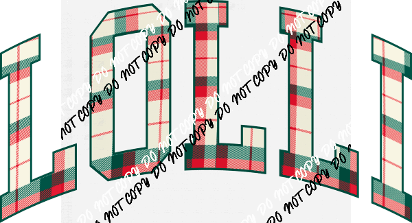 Christmas Plaid Lolli DTF Transfer - We Print U Press DTF Transfers