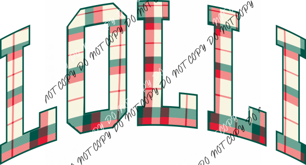 Christmas Plaid Lolli Dtf Transfer Rtp Transfers