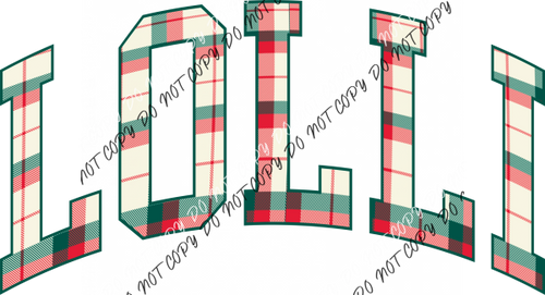 Christmas Plaid Lolli Dtf Transfer Rtp Transfers